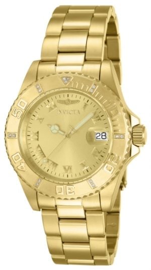 Invicta Herrklocka 12820 Pro Diver Guld/Gulguldtonat stål Ø40 mm