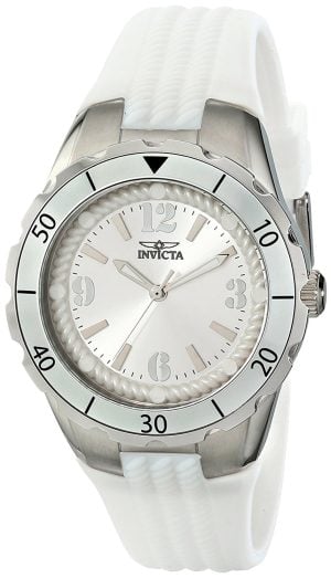 Invicta Damklocka 17479 Angel Silverfärgad/Gummi Ø38 mm