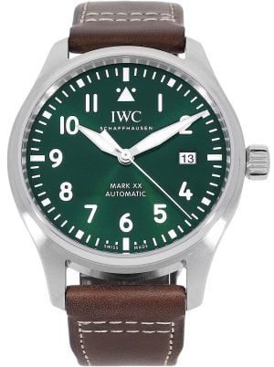 IWC Herrklocka IW328205 Mark Xx Grön/Läder Ø40 mm