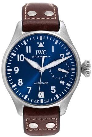 IWC Herrklocka IW501002 Pilots Blå/Läder Ø46.2 mm