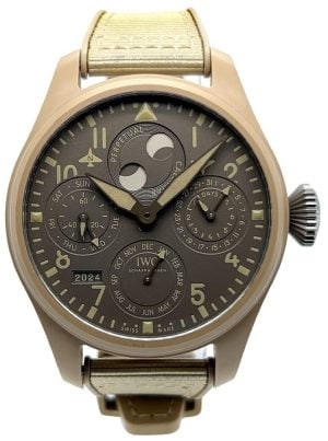 IWC Herrklocka IW503004 Big Pilot Grå/Gummi Ø46.5 mm