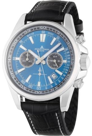 Jacques Lemans Herrklocka 1-2117S Liverpool Blå/Läder Ø44 mm
