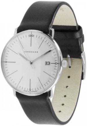 Junghans Damklocka 47/4251.02 Max Bill Silverfärgad/Läder Ø32 mm