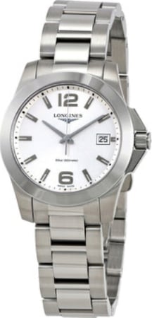 Longines Damklocka L3.377.4.76.6 Conquest Silverfärgad/Stål Ø34 mm