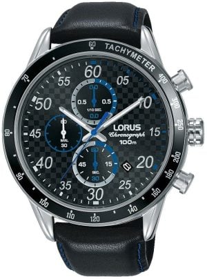 Lorus Herrklocka RM341EX9 Sports Svart/Läder Ø43 mm