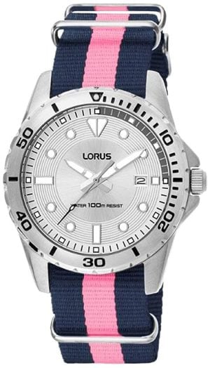 Lorus Herrklocka RS937AX4 Silverfärgad/Textil Ø43 mm