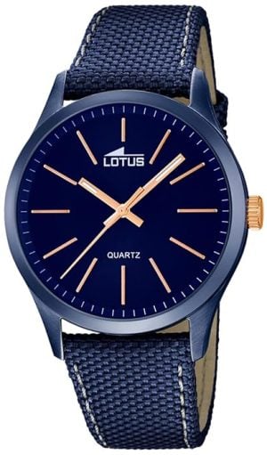 Lotus Herrklocka 18166/2 Minimalist Blå/Läder Ø42 mm