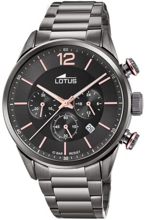 Lotus Herrklocka 18686/2 Chrono Svart/Stål Ø44 mm