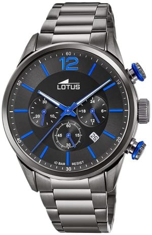 Lotus Herrklocka 18686/3 Chrono Svart/Stål Ø44 mm