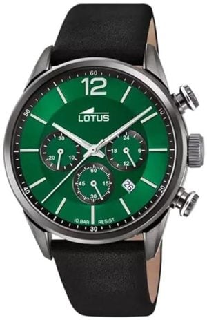 Lotus Herrklocka 18687/4 Chrono Grön/Läder Ø43 mm