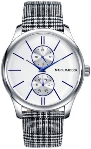 Mark Maddox Herrklocka HC3017-07 Classic Vit/Textil Ø44 mm