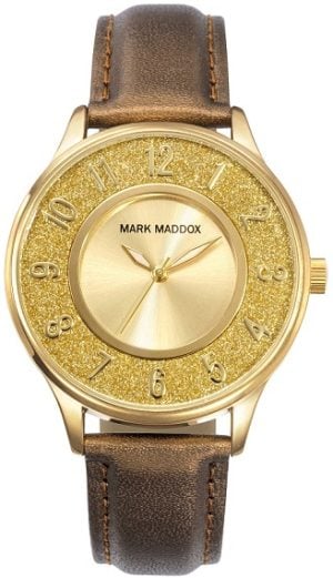 Mark Maddox Herrklocka MC0013-25 Classic Guldtonad/Läder Ø38 mm