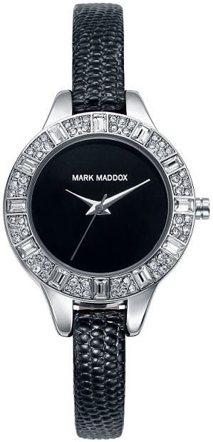 Mark Maddox Damklocka MC3022-50 Classic Svart/Läder Ø30 mm
