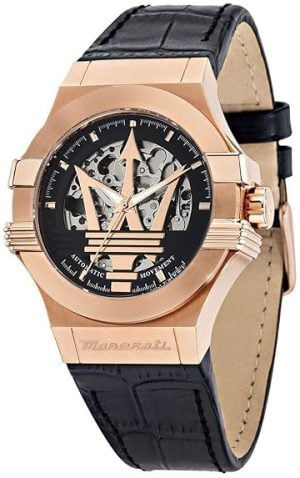 Maserati Herrklocka R8821108053 Potenza Skelettskuren/Läder Ø42 mm