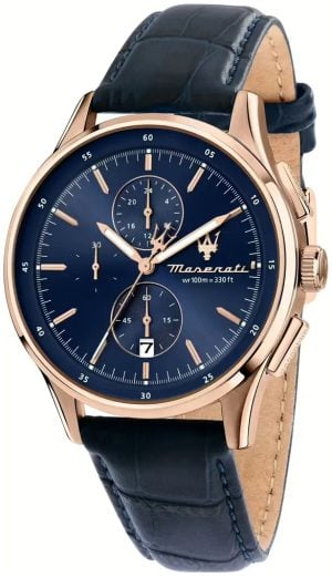 Maserati Herrklocka R8871624009 Sorpasso Blå/Läder Ø42 mm