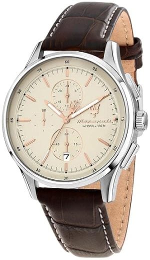 Maserati Herrklocka R8871624010 Sorpasso Beige/Läder Ø42 mm
