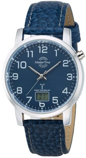 Master Time Herrklocka MTGA-10493-32L Funk Basic Blå/Läder Ø41 mm