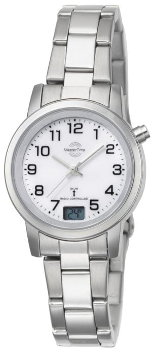 Master Time Damklocka MTLA-10301-12M Funk Basic Vit/Stål Ø34 mm