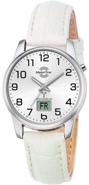 Master Time Damklocka MTLA-10798-42L Funk Basic Silverfärgad/Läder