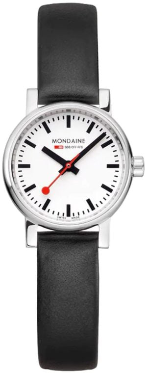 Mondaine Damklocka MSE.26110.LBV Evo2 Vit/Läder Ø26 mm