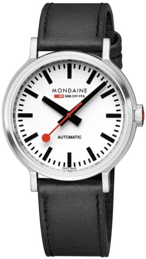 Mondaine Herrklocka MST.4161B.LBV The Original Vit/Läder Ø41 mm