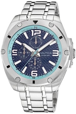 Nautica Herrklocka NAPTCS225 Tin Blå/Stål Ø44 mm