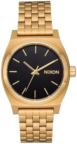Nixon Damklocka A1130-5333-00 Time Teller Svart/Gulguldtonat stål