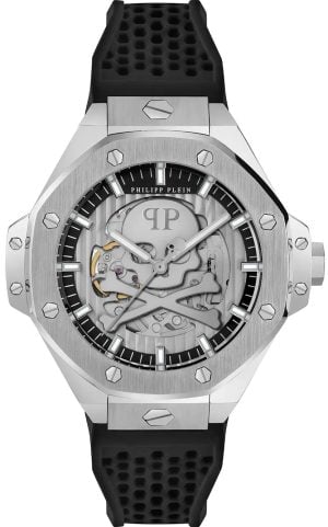 Philipp Plein Herrklocka PWPFA0124 Skeleton Royal Grå/Gummi Ø46 mm
