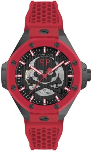 Philipp Plein Herrklocka PWPFA0524 The Skeleton Svart/Gummi Ø46 mm