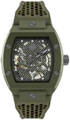 Philipp Plein Herrklocka PWVBA0223 The Skeleton Grå/Gummi