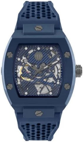 Philipp Plein Herrklocka PWVBA0323 The Skeleton Blå/Gummi