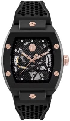 Philipp Plein Herrklocka PWVBA0523 The Skeleton Svart/Gummi