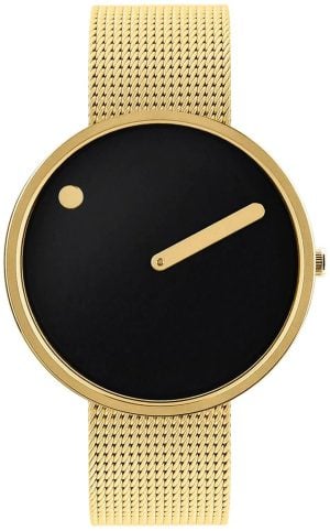 PICTO 43387-0920G Svart/Gulguldtonat stål Ø40 mm