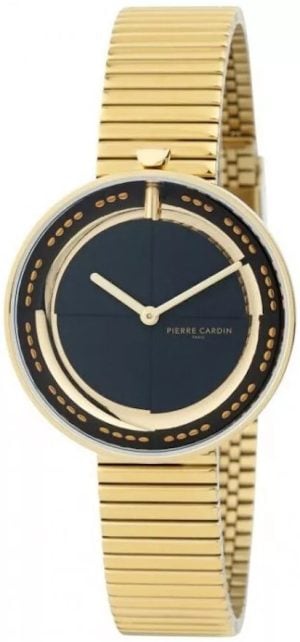 Pierre Cardin Damklocka CMA.0009 Marais Mirror Svart/Gulguldtonat