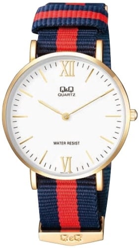 Q&Q Herrklocka Q974J131Y Classic Vit/Textil Ø39 mm