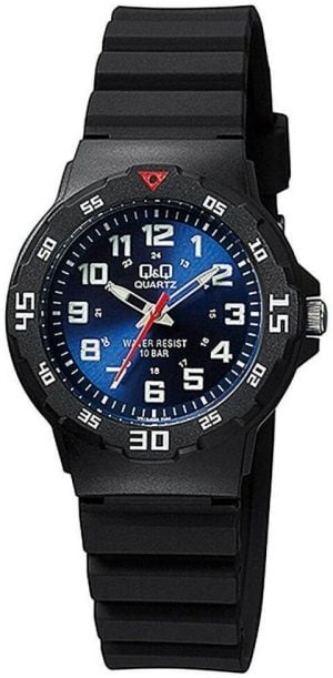 Q&Q VR19J005Y Classic Svart/Gummi Ø38 mm