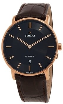 Rado Herrklocka R14068176 DiaMaster Thinline Svart/Läder Ø40.3 mm