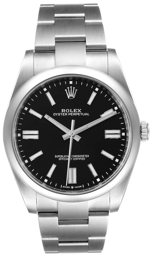 Rolex herrklocka 124300-0002 oyster perpetual 41 svart/stål ø41 mm rolex herrklocka 124300-0002 oyster perpetual 41 svart/stål ø41 mm