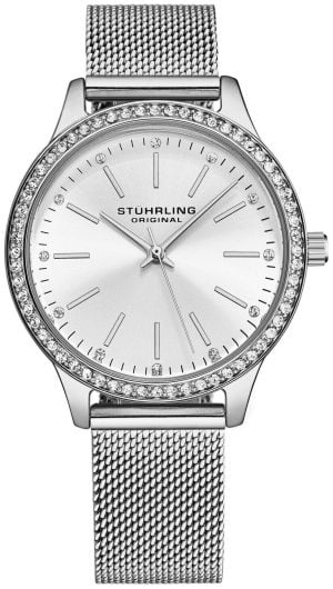 Stührling Original Damklocka 4044.1 Eleganza Silverfärgad/Stål