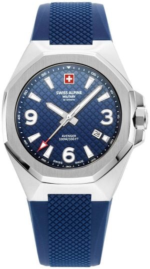 Swiss Alpine Military Herrklocka 7005.1835 Typhoon Blå/Gummi Ø42 mm