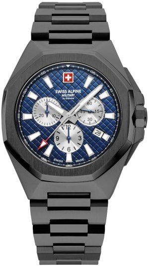 Swiss Alpine Military Herrklocka 7005.9175 Typhoon Blå/Stål Ø42 mm