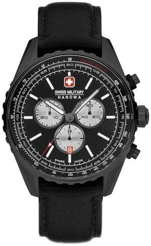 Swiss Military Hanowa Herrklocka SMWGC0000331 Condor Svart/Läder