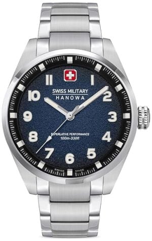 Swiss Military Hanowa Herrklocka SMWGG0001504 Greyhound Blå/Stål