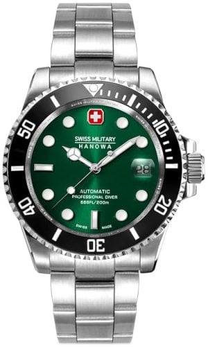 Swiss Military Hanowa Herrklocka SMWGL0006302 Sealord Grön/Stål