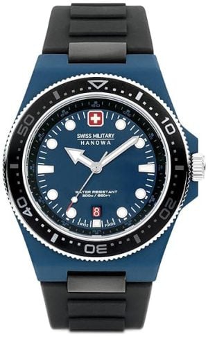 Swiss Military Hanowa Herrklocka SMWGN0001184 Pioneer Blå/Gummi Ø45