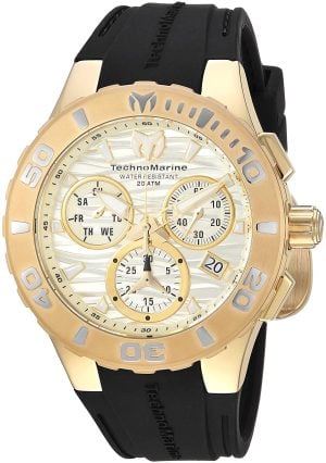 Technomarine Herrklocka TM-115079 Champagnefärgad/Gummi Ø45 mm