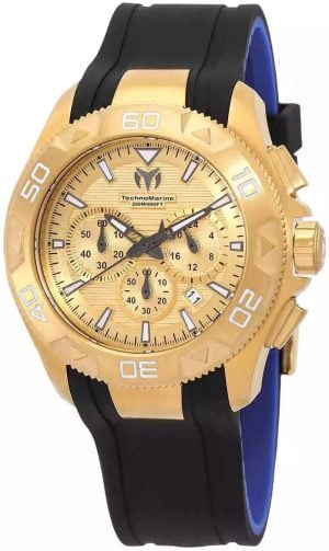 Technomarine Herrklocka TM-622003 Uf6 Guld/Gummi Ø48 mm