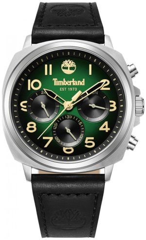 Timberland Herrklocka TDWGB0042008 Williston Grön/Läder Ø44 mm