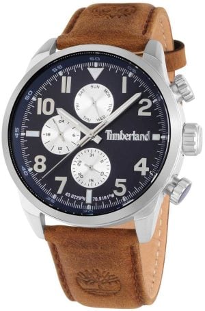 Timberland Herrklocka TDWGF0009501 Williston Svart/Läder Ø45 mm
