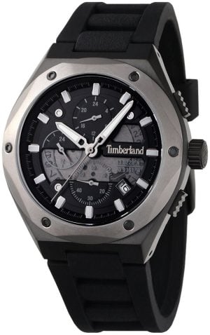 Timberland Herrklocka TDWGQ2231203 Abbotville Svart/Gummi Ø45 mm